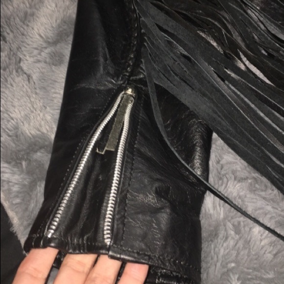 VINTAGE Genuine Leather Motorcycle Jacket Black Echtes Leder Womens Medium - Picture 11 of 16